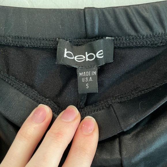 Vintage Bebe faux leather stirrup leggings small - Picture 6 of 6